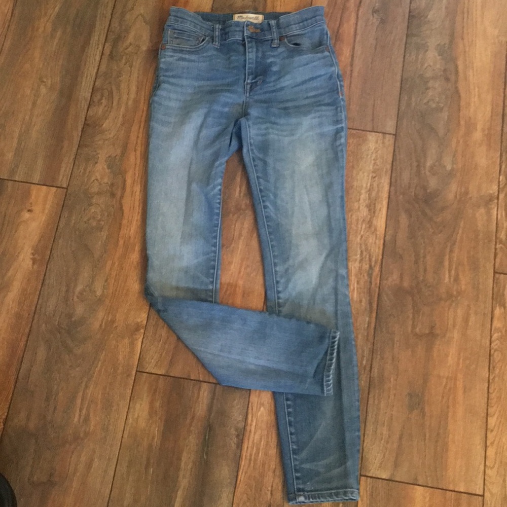 Madewell high riser skinny light denim jeans
